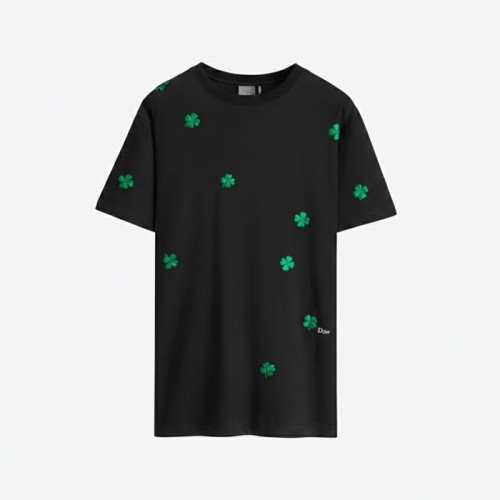 디올 남성 클로벌 자수 티셔츠 - Dior Mens Clover Embroidered Tshirt - dic13267x