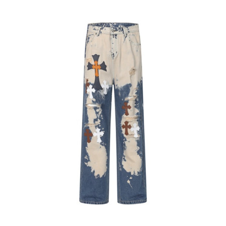 크롬하츠 남성 트렌디 청바지 - Chrom Hearts Mens Trendy Jeans - chc13391x