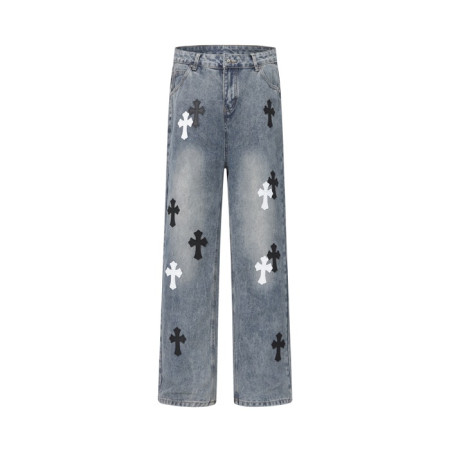 크롬하츠 남성 트렌디 청바지 - Chrom Hearts Mens Trendy Jeans - chc13392x