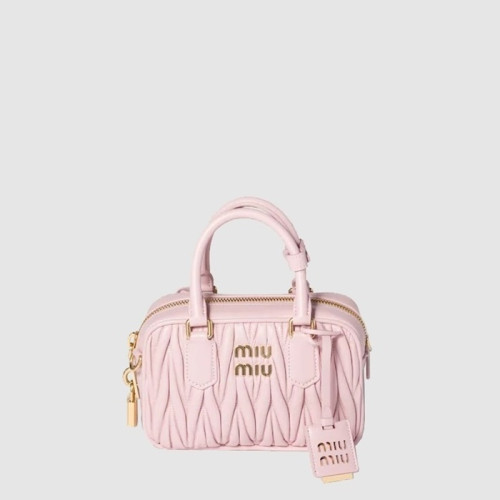 미우미우 여성 아르카디 마테라쎄 가죽 백 - Miumiu Womens Arcadi Matelasse Leather Bag - mib13356x
