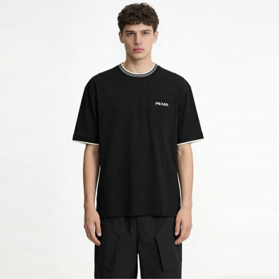 프라다 남성 라운드 반팔티 - Prada Mens Round Tshirt - prc13441x
