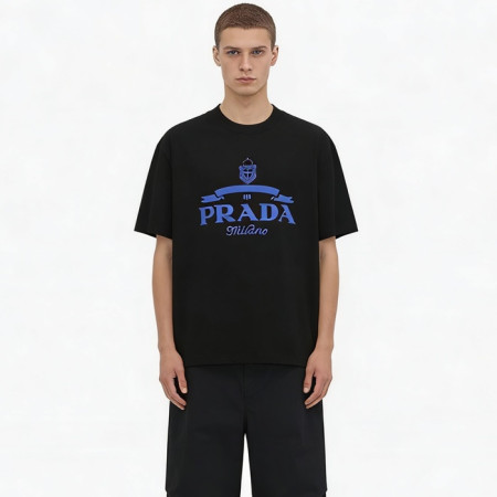프라다 남성 라운드 반팔티 - Prada Mens Round Tshirt - prc13442x