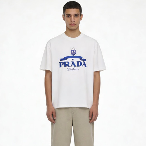 프라다 남성 라운드 반팔티 - Prada Mens Round Tshirt - prc13443x