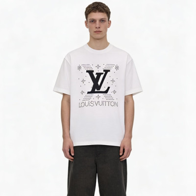 루이비통 남성 라운드 반팔 티셔츠 - Louis vuitton Mens Round Tshirt - lvc13447x