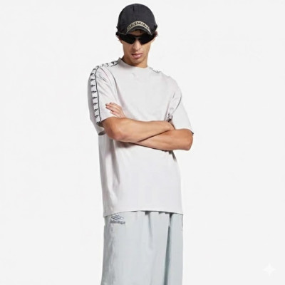 발렌시아가 남성 라운드 반팔 티셔츠 - Balenciaga Mens Round Tshirt - bac13465x