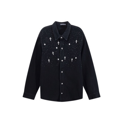 크롬하츠 남성 데님 자켓 - Chrom Hearts Mens Denim Jacket - chc13501x