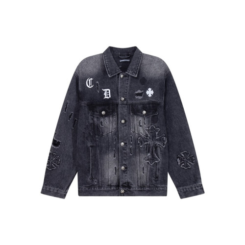 크롬하츠 남성 데님 자켓 - Chrom Hearts Mens Denim Jacket - chc13502x