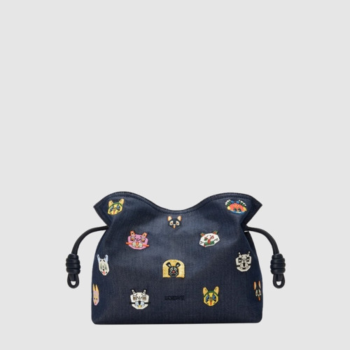 로에베 여성 캣 미디엄 플라멩코 클러치 - Loewe Womens Cats Medium Flamenco Clutch - lob13396x