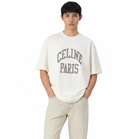셀린느 남성 반팔 티셔츠 - Celine Mens Round Tshirt - cec13507x