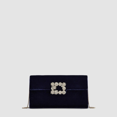 로저비비에 여성 플라워 스트라스 버클 클러치 - Roger Vivier Womens Flower Strass Buckle Clutch - rob13494x