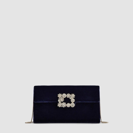 로저비비에 여성 플라워 스트라스 버클 클러치 - Roger Vivier Womens Flower Strass Buckle Clutch - rob13494x