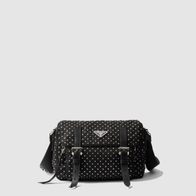 프라다 여성 스터드 리나일론 백 1BD382 - Prada Womens Studded Re-Nylon Bag - prb13569x