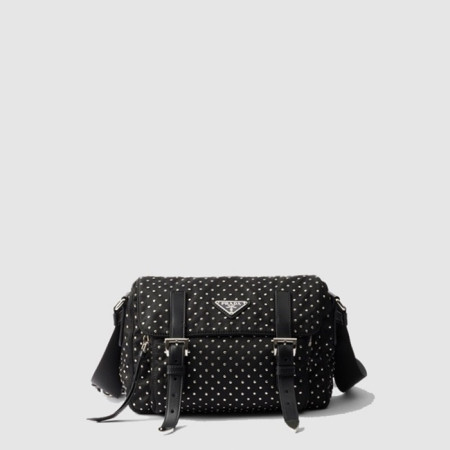프라다 여성 스터드 리나일론 백 1BD382 - Prada Womens Studded Re-Nylon Bag - prb13569x