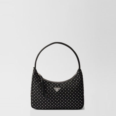 프라다 여성 스터드 리에디션 리나일론 미니백 1BC515 - Prada Womens Studded Re-edition Re-Nylon Mini Bag - prb13610x