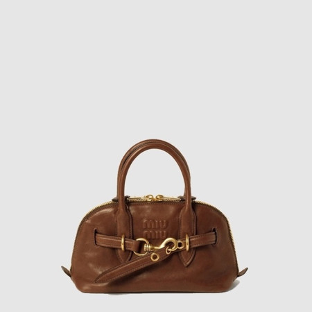 미우미우 여성 아방뛰르 나파 가죽 탑 핸들 백 - Miumiu Womens Avanture Nappa Leather Top Handle Bag - mib13619x