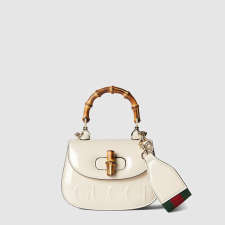 구찌 여성 뱀부 1947 미니 탑 핸들백 - Gucci Womens Bamboo 1947 Mini Top Handle Bag - gub13769x
