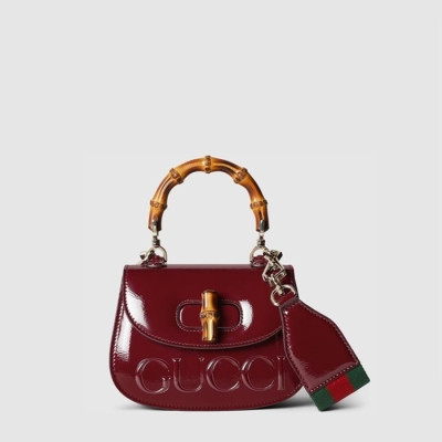 구찌 여성 뱀부 1947 미니 탑 핸들백 - Gucci Womens Bamboo 1947 Mini Top Handle Bag - gub13770x
