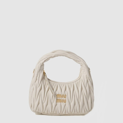 미우미우 여성 완더 마테라쎄 호보 백 - Miumiu Womens Wander Matelasse Hobo Bag - mib14257x