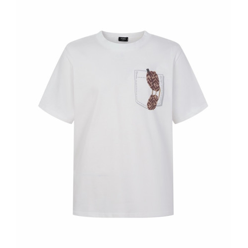 펜디 남성 라운드 반팔 티셔츠 - Fendi Mens Round Tshirt - fec13559x