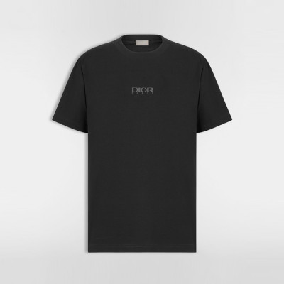디올 남성 라운드 반팔 티셔츠 - Dior Mens Round Tshirt - dic13613x