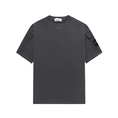 스톤아일랜드 남성 라운드 반팔 티셔츠 - Stone Island Mens Round Tshirt - stc13649x