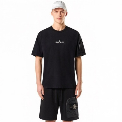 스톤아일랜드 남성 라운드 반팔 티셔츠 - Stone Island Mens Round Tshirt - stc13659x