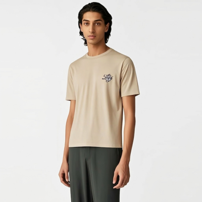 로로피아나 남성 라운드 반팔티 - Loro Piana Mens Round Tshirt - lpc13673x