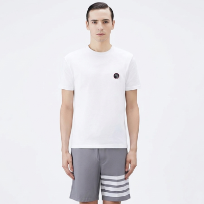 톰브라운 남성 라운드 반팔티 - Thom Browne Mens Round Tshirts - thc13681x