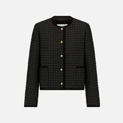 디올 여성 매크로까나쥬 크롭 재킷 - Dior Womens Macrocannage Crop Jacket - dic13696x