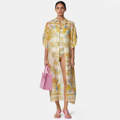 베르사체 여성 실크 드레스 - Versace Womens Silk Dress With Waist Belt - vec13707x