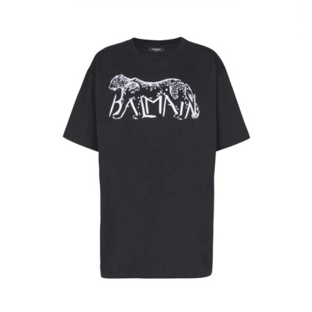 발망 남성 라운드 반팔티 - Balmain Mens Round Tshirt - bmc13770x