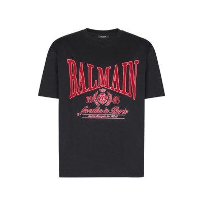발망 남성 라운드 반팔티 - Balmain Mens Round Tshirt - bmc13775x