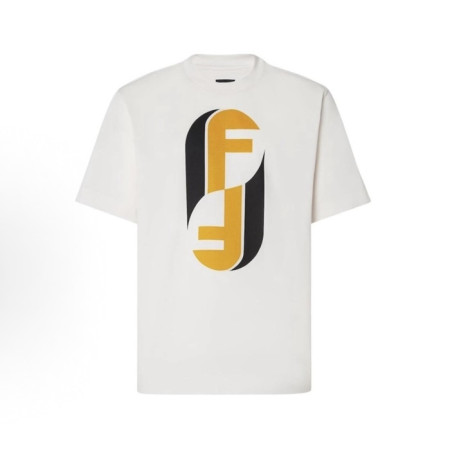 펜디 남성 라운드 반팔 티셔츠 - Fendi Mens Round Tshirt - fec13797x