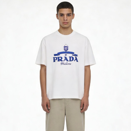 프라다 남성 라운드 반팔티 - Prada Mens Round Tshirt - prc13806x