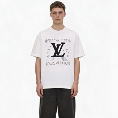 루이비통 남성 라운드 반팔 티셔츠 - Louis vuitton Mens Round Tshirt - lvc13808x