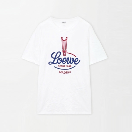 로에베 남성 라운드 반팔티 - Loewe Mens Round Tshirt - loc13811x