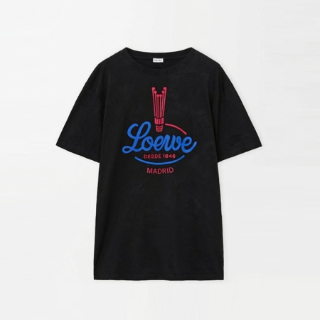 로에베 남성 라운드 반팔티 - Loewe Mens Round Tshirt - loc13812x