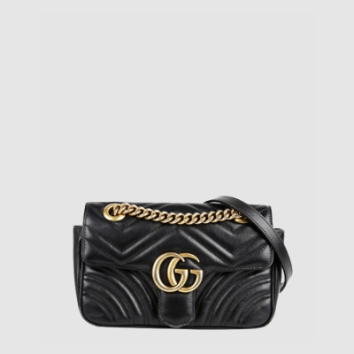 구찌 여성 GG 마몽 마틀라세 미니 숄더백 - Gucci Womens GG Marmont Matelassé Mini Shoulder Bag - gub14739x