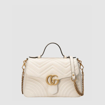 구찌 여성 GG 마몽 스몰 탑 핸들백 - Gucci Womens GG Marmont Small Top Handle Bag - gub14740x