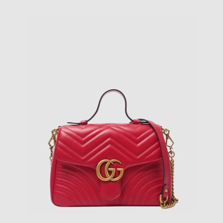 구찌 여성 GG 마몽 스몰 탑 핸들백 - Gucci Womens GG Marmont Small Top Handle Bag - gub14741x