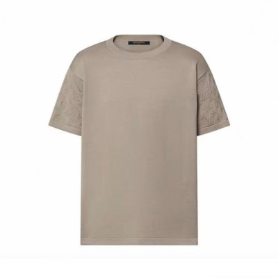 루이비통 남성 라운드 반팔 티셔츠 - Louis vuitton Mens Round Tshirt - lvc13833x
