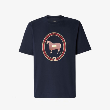 펜디 남성 라운드 반팔 티셔츠 - Fendi Mens Round Tshirt - fec13836x