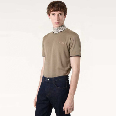 로로피아나 남성 라운드 반팔티 - Loro Piana Mens Round Tshirt - lpc13864x