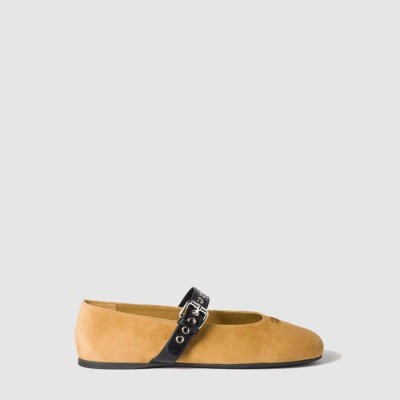 미우미우 여성 스웨이드 발레리나 - Miumiu Womens Suede Ballerina - mis13599x