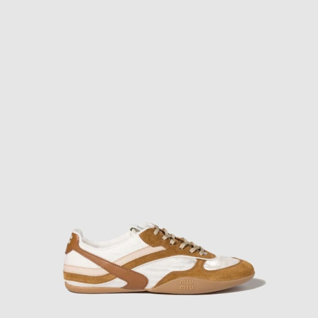 미우미우 여성 스웨이드 스니커즈 - Miumiu Womens Suede Sneakers - mis13601x