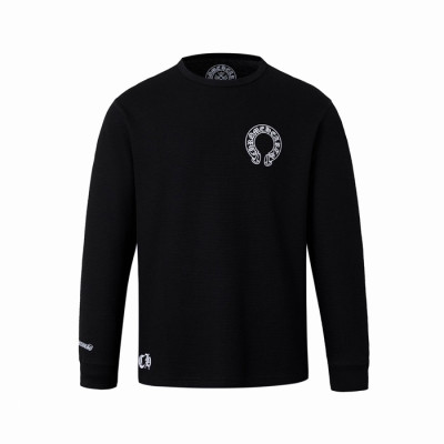 크롬하츠 남성 라운드 긴팔티 - Chrome Hearts Mens Round Tshirt - chc13880x