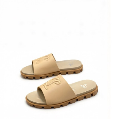 크리스찬 루부탱 남성 CL 로고 슬라이드 샌들 - Christian Loubutin Mens CL Logo-embossed Slides - cls13645x