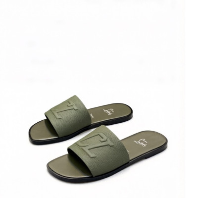 크리스찬 루부탱 남성 CL 로고 슬라이드 샌들 - Christian Loubutin Mens CL Logo-embossed Slides - cls13653x