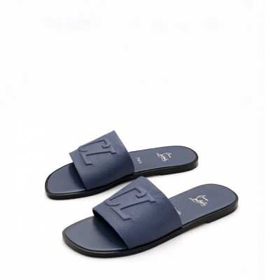 크리스찬 루부탱 남성 CL 로고 슬라이드 샌들 - Christian Loubutin Mens CL Logo-embossed Slides - cls13655x