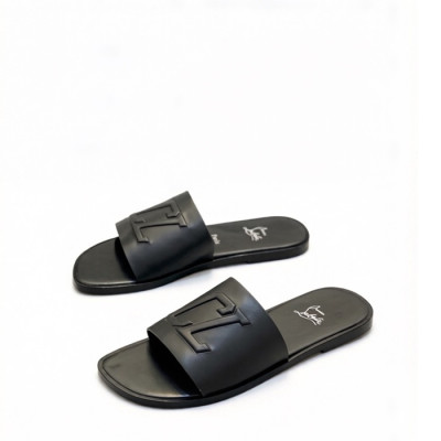 크리스찬 루부탱 남성 CL 로고 슬라이드 샌들 - Christian Loubutin Mens CL Logo-embossed Slides - cls13657x
